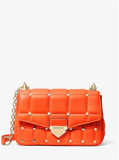 michael kors quilted handbag|michael kors soho studded bag.